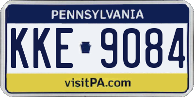 PA license plate KKE9084