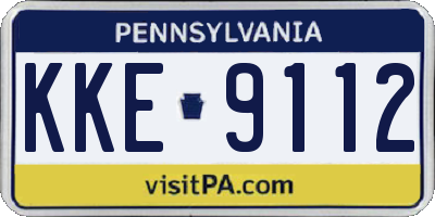PA license plate KKE9112