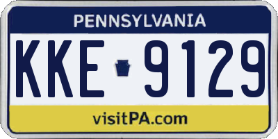 PA license plate KKE9129