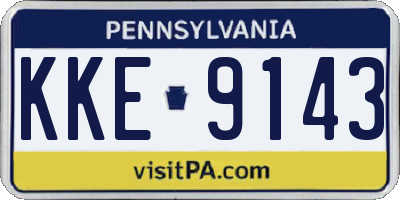 PA license plate KKE9143