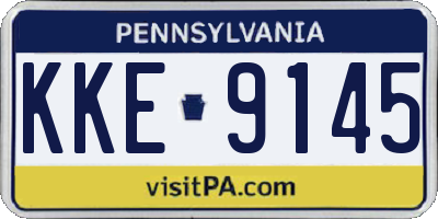 PA license plate KKE9145