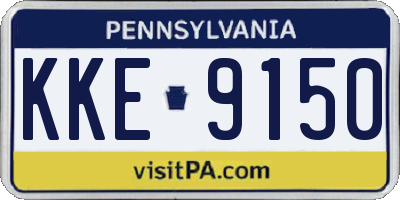 PA license plate KKE9150