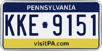 PA license plate KKE9151
