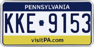 PA license plate KKE9153