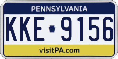 PA license plate KKE9156