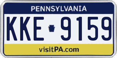 PA license plate KKE9159