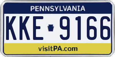 PA license plate KKE9166