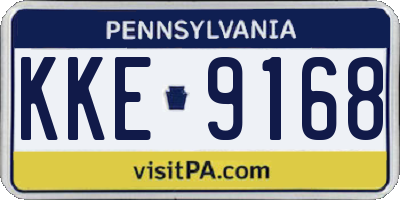PA license plate KKE9168