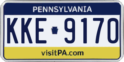 PA license plate KKE9170