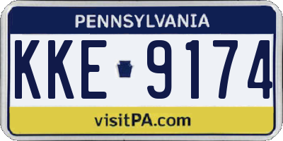 PA license plate KKE9174