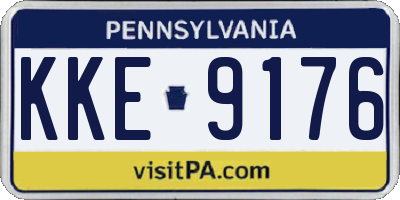 PA license plate KKE9176