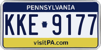 PA license plate KKE9177