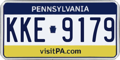 PA license plate KKE9179