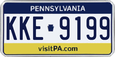 PA license plate KKE9199