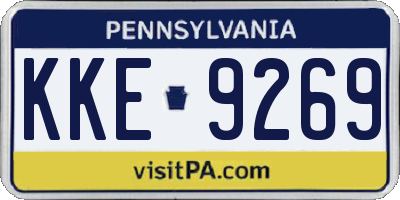 PA license plate KKE9269