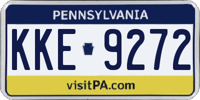 PA license plate KKE9272