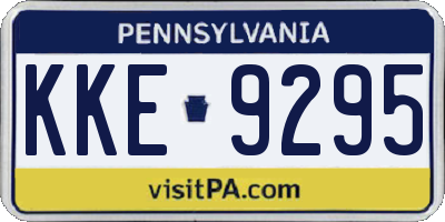 PA license plate KKE9295