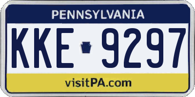 PA license plate KKE9297