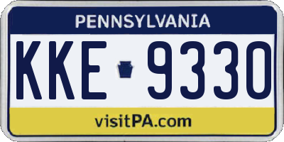 PA license plate KKE9330
