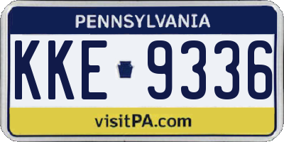 PA license plate KKE9336