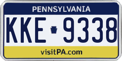PA license plate KKE9338