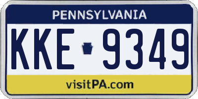 PA license plate KKE9349