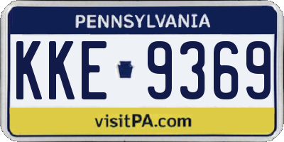 PA license plate KKE9369