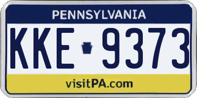 PA license plate KKE9373