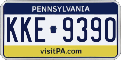 PA license plate KKE9390