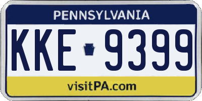 PA license plate KKE9399