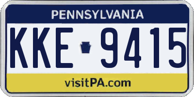 PA license plate KKE9415