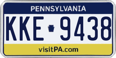 PA license plate KKE9438