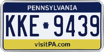 PA license plate KKE9439