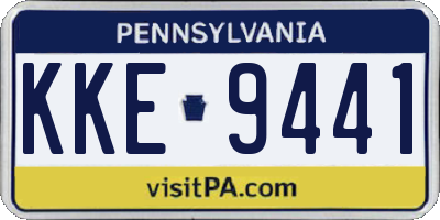 PA license plate KKE9441