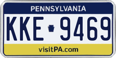 PA license plate KKE9469