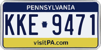 PA license plate KKE9471