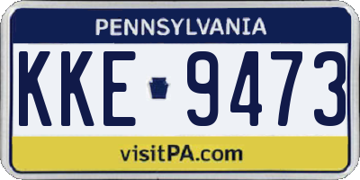 PA license plate KKE9473
