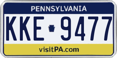 PA license plate KKE9477