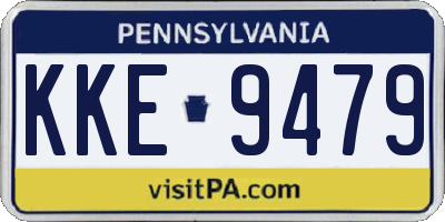 PA license plate KKE9479