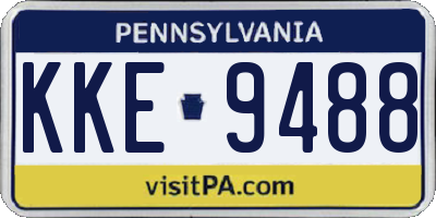 PA license plate KKE9488