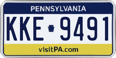 PA license plate KKE9491