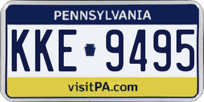PA license plate KKE9495