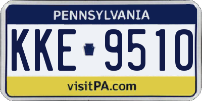 PA license plate KKE9510