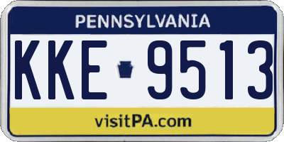 PA license plate KKE9513