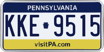PA license plate KKE9515