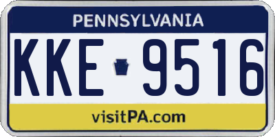 PA license plate KKE9516