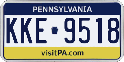 PA license plate KKE9518