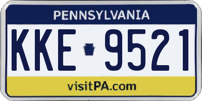 PA license plate KKE9521