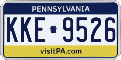 PA license plate KKE9526