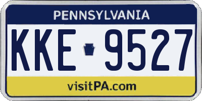 PA license plate KKE9527